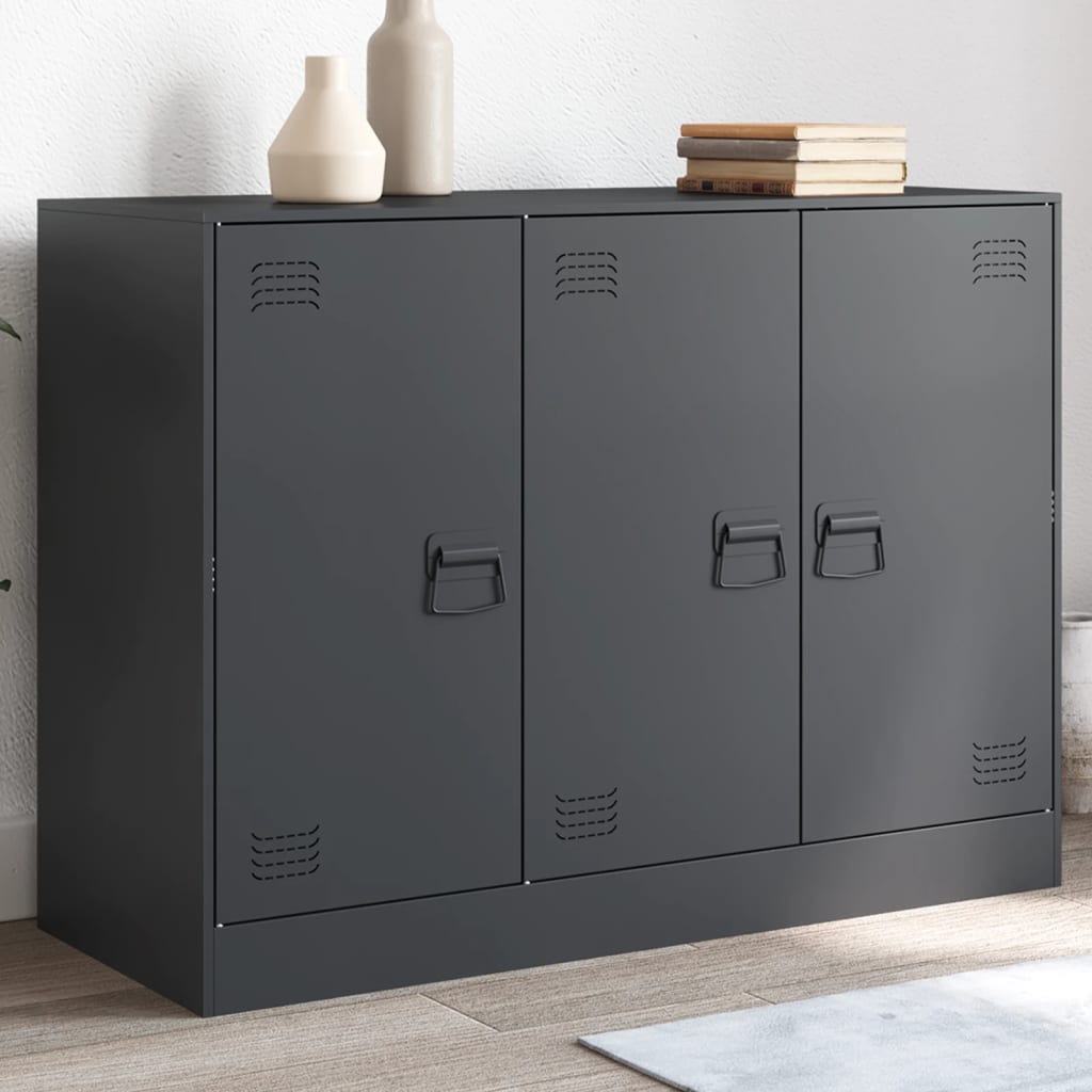 Sideboard Anthracite 99x39x73 cm Steel - vid-841723 - Decor Base