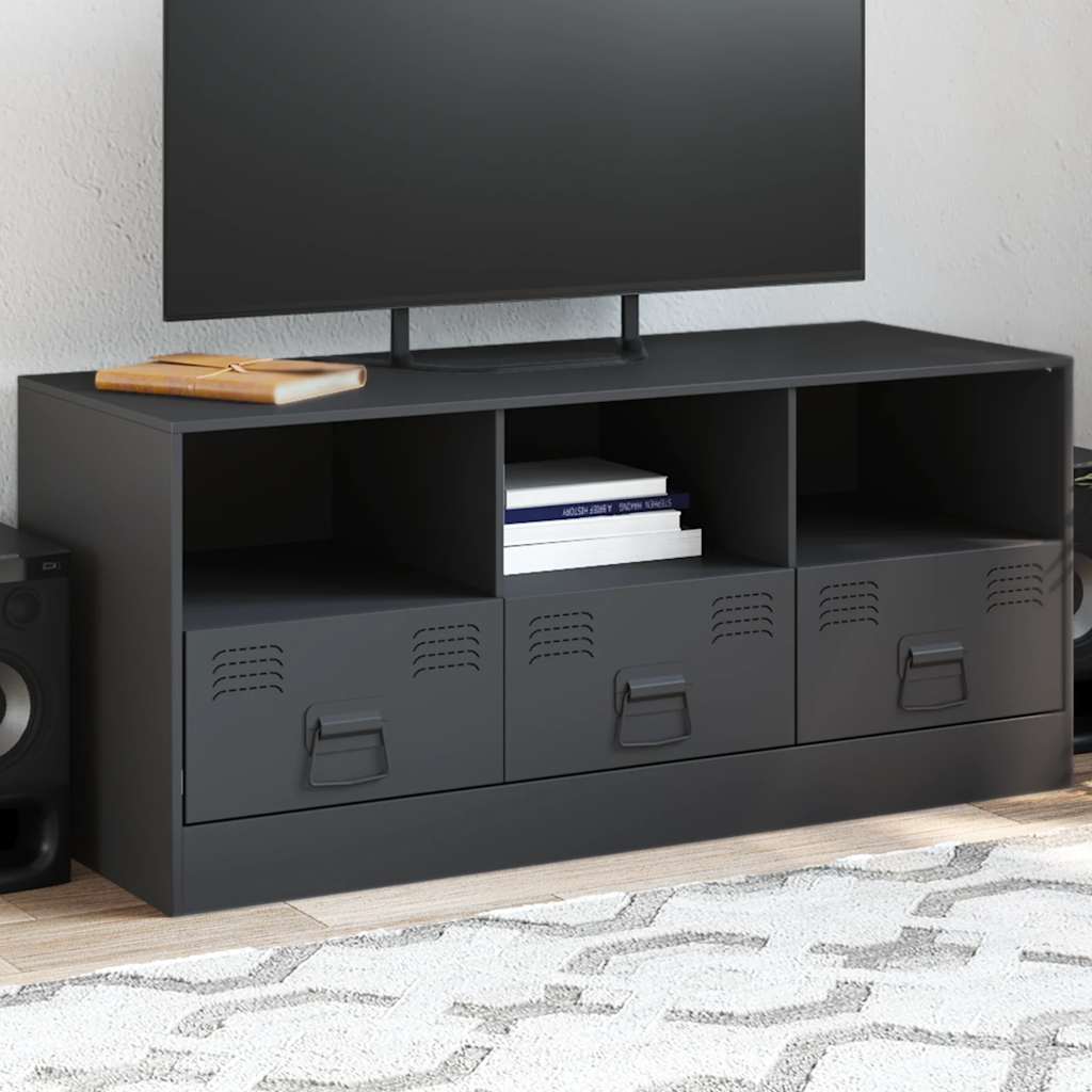 TV Cabinet Anthracite 99x39x44 cm Steel - Design Hut