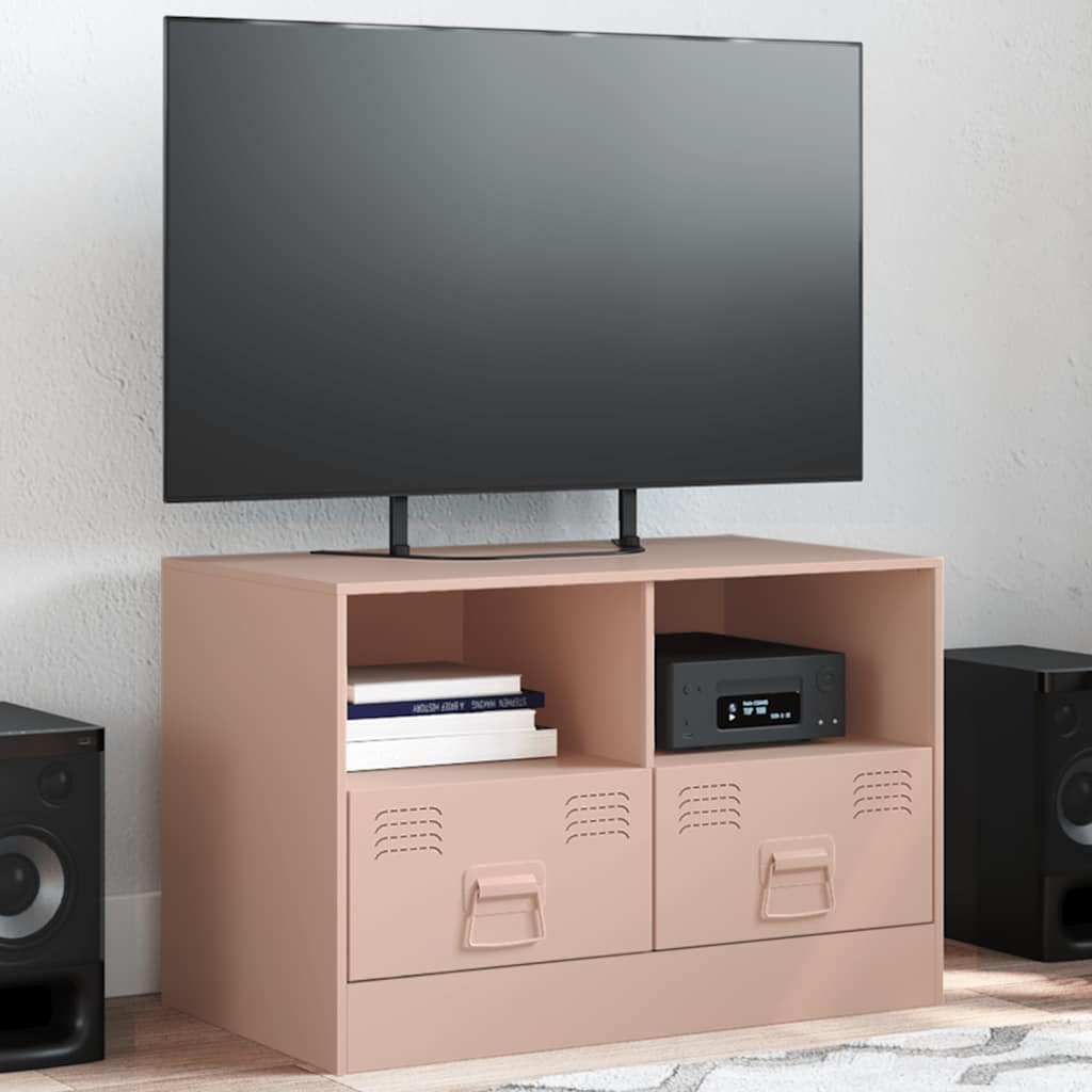 TV Cabinet Pink 67x39x44 cm Steel - vid-841741 - Design Hut