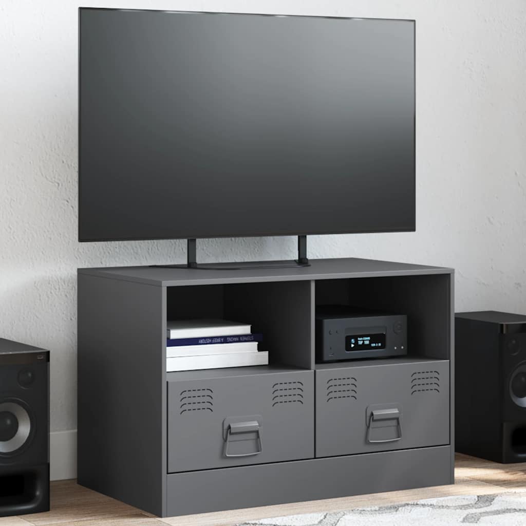 TV Cabinet Anthracite 67x39x44 cm Steel - Design Hut