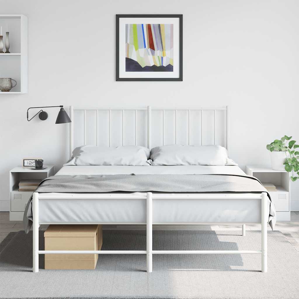 Bedside Cabinets 2 pcs White 34.5x39x44 cm Steel - vid-841762 - Design Hut
