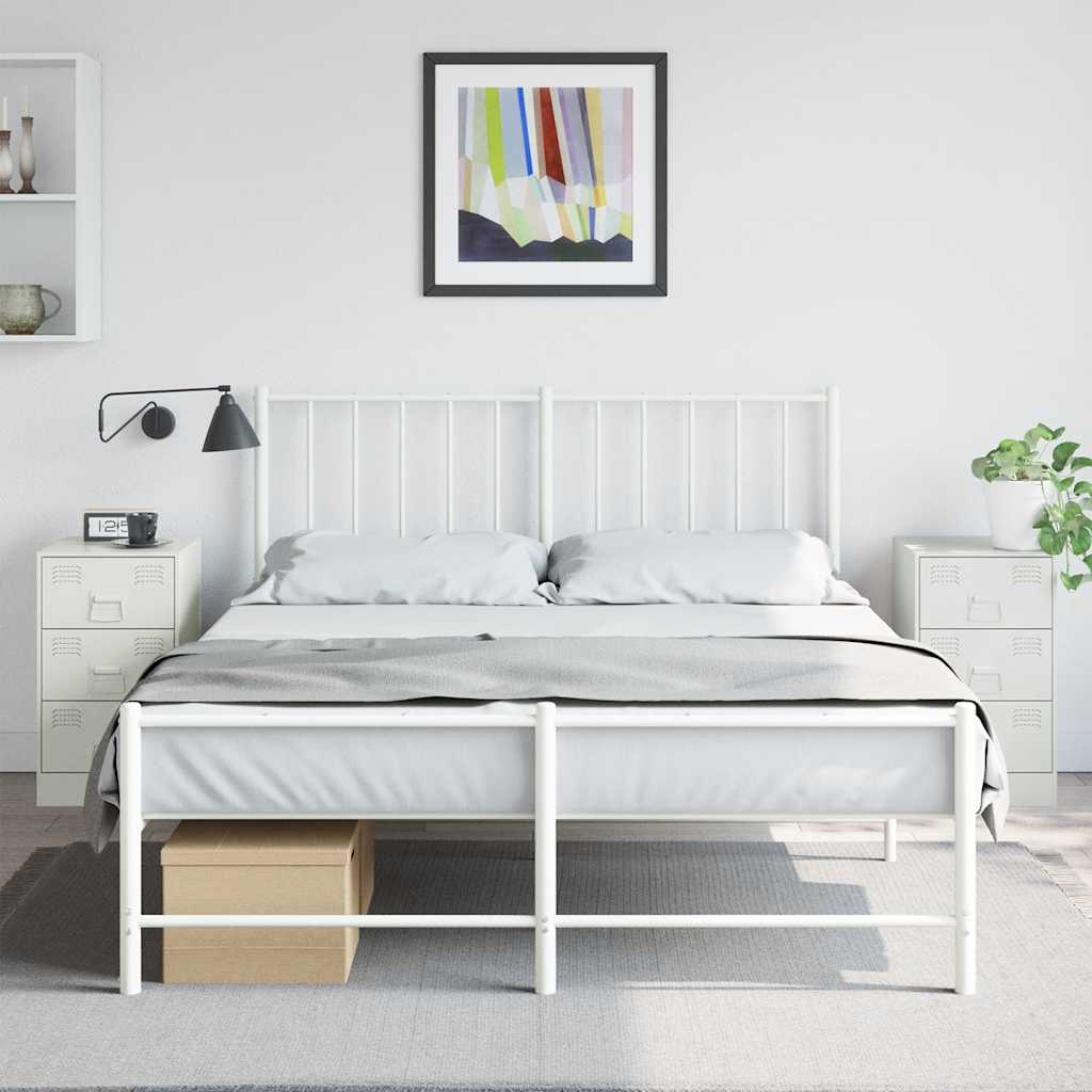 Bedside Cabinets 2 pcs White 34.5x39x62 cm Steel - vid-841786 - Discount Dealers