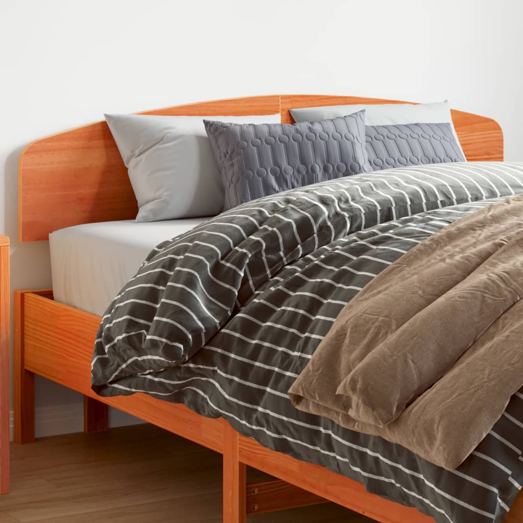Headboard Wax Brown 140 cm Solid Wood Pine - Brittle & Co