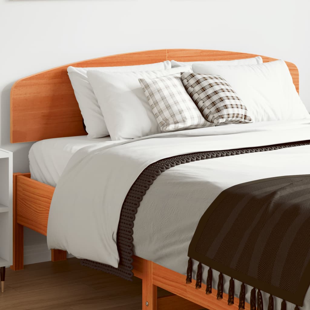 Headboard Wax Brown 135 cm Solid Wood Pine - Casper Homes