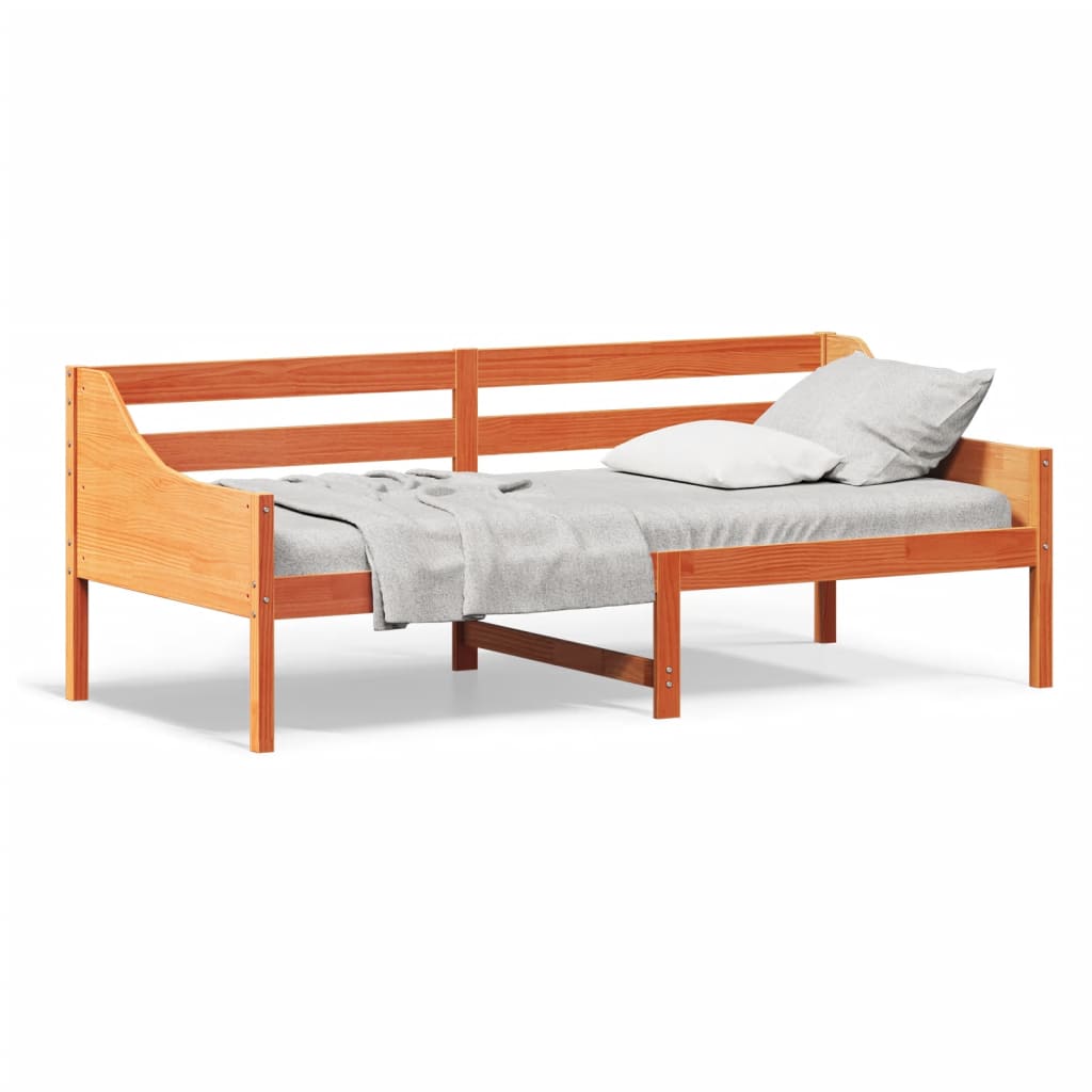 Day Bed Wax Brown 100x200 cm Solid Wood Pine - Brittle & Co