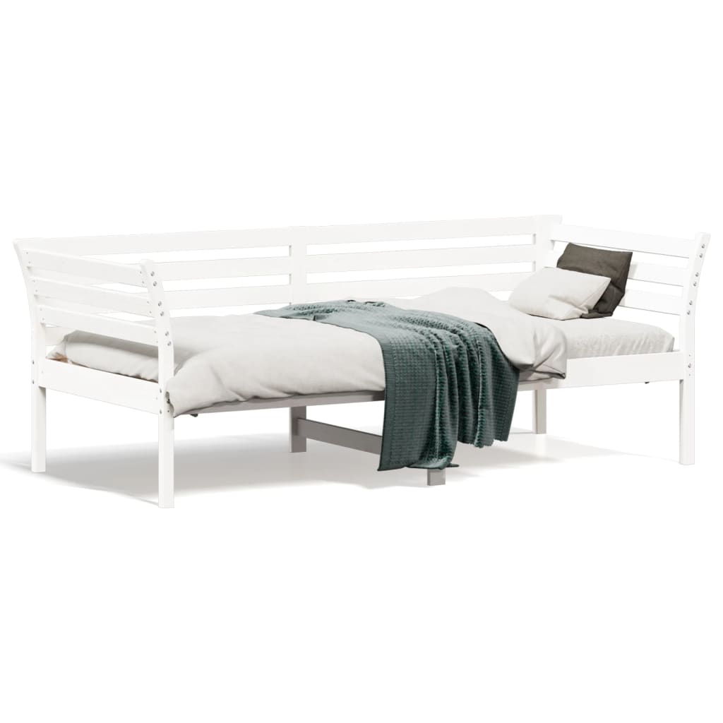 Day Bed White 75x190 cm Solid Wood Pine - Merlin Deals