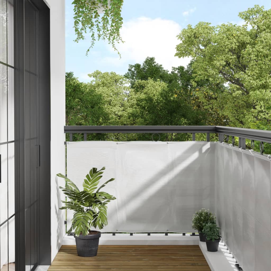 Balcony Screen Light Grey 90x500 cm 100% Polyester Oxford - Merkel Designers
