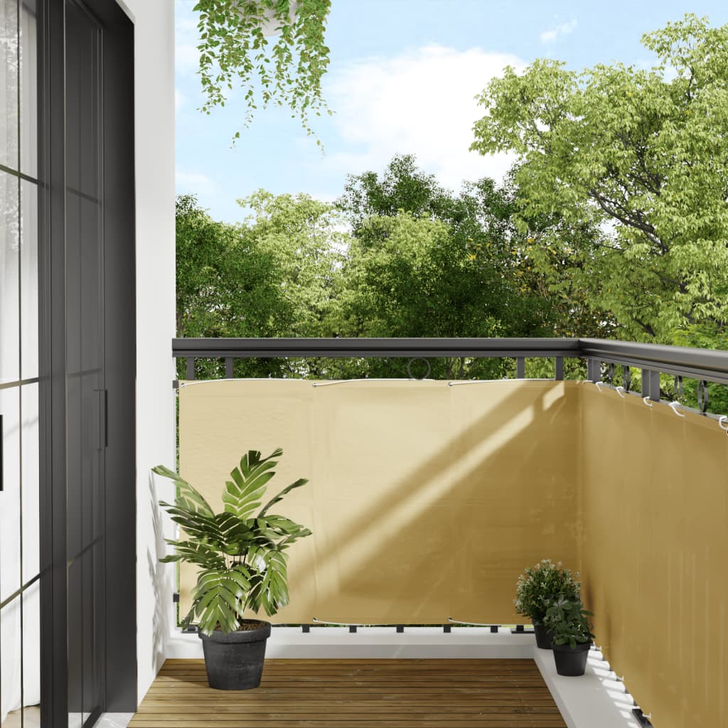 Balcony Screen Sand 90x400 cm 100% Polyester Oxford - Merkel Designers