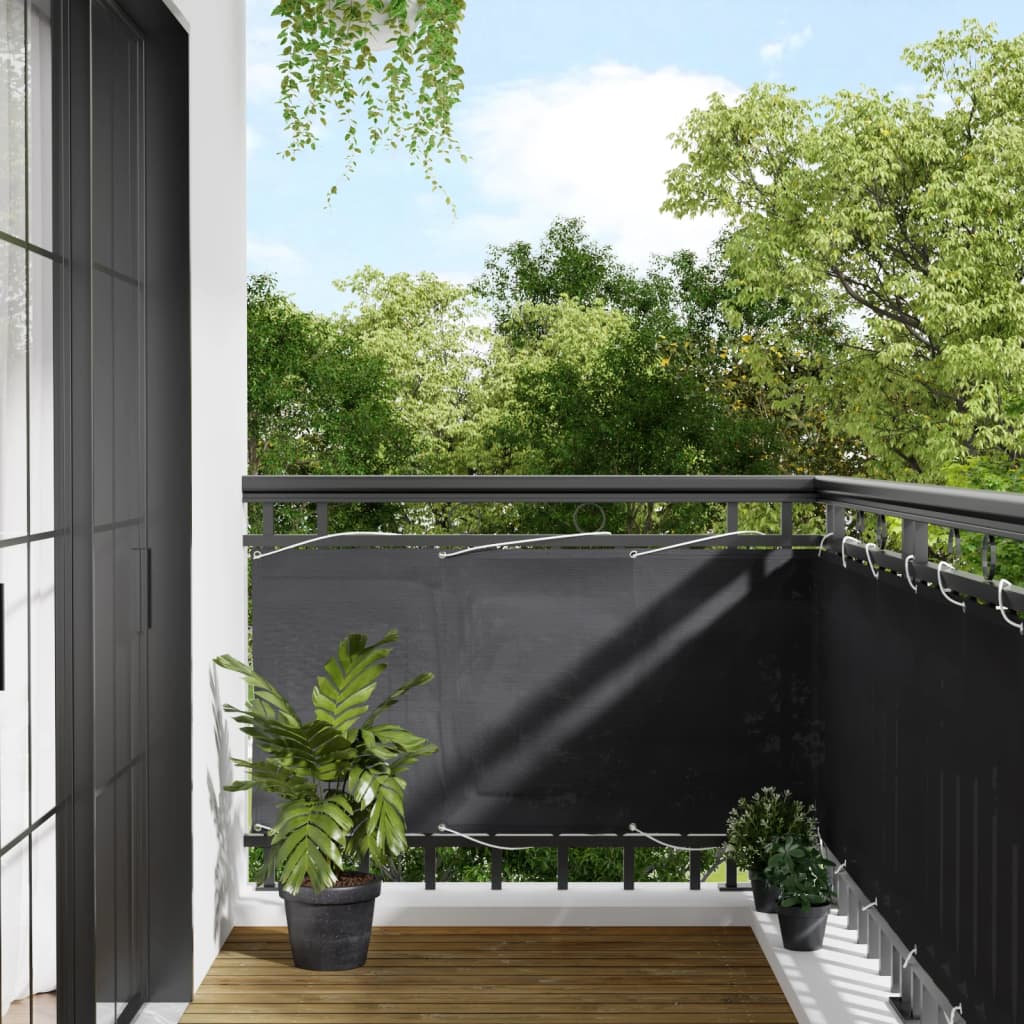 Balcony Screen Anthracite 75x700 cm 100% Polyester Oxford - Style and Chic