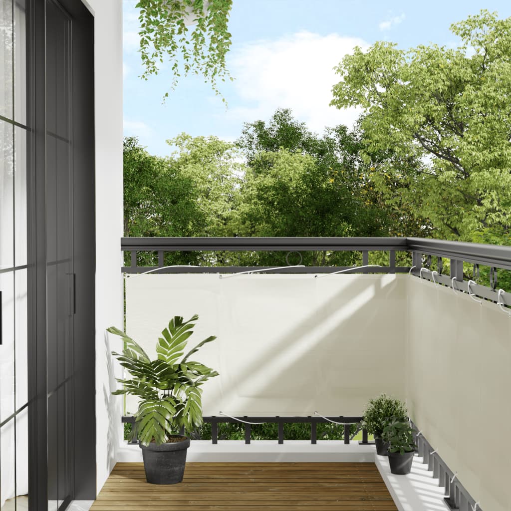 Balcony Screen Cream 75x700 cm 100% Polyester Oxford - Merkel Designers