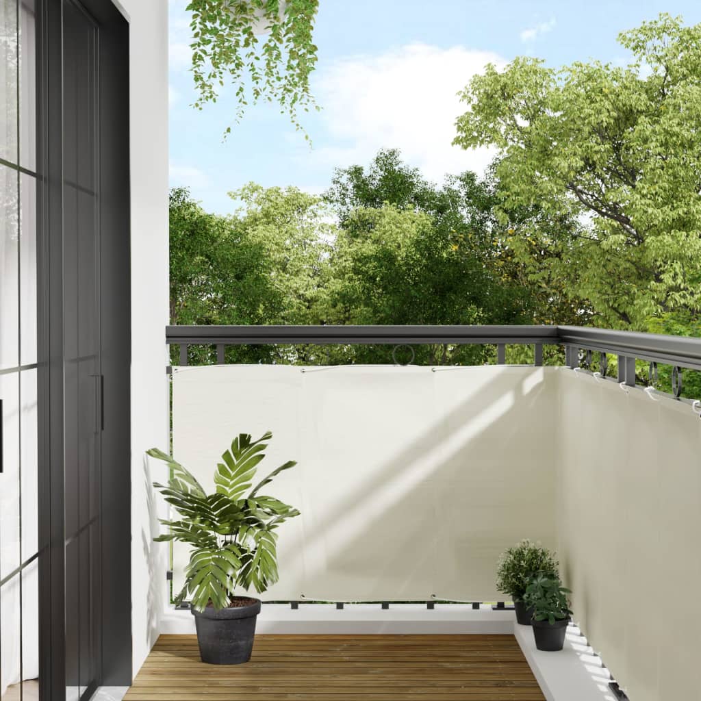 Balcony Screen Cream 90x800 cm 100% Polyester Oxford - Merkel Designers