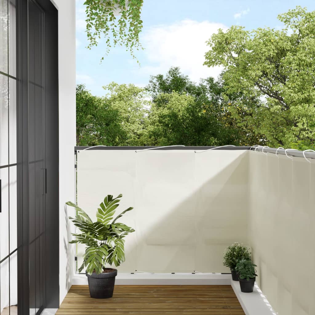 Balcony Screen Cream 120x800 cm 100% Polyester Oxford - Merkel Designers