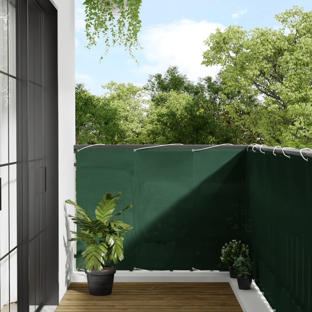 Balcony Screen Dark Green 120x700 cm 100% Polyester Oxford - Style and Chic