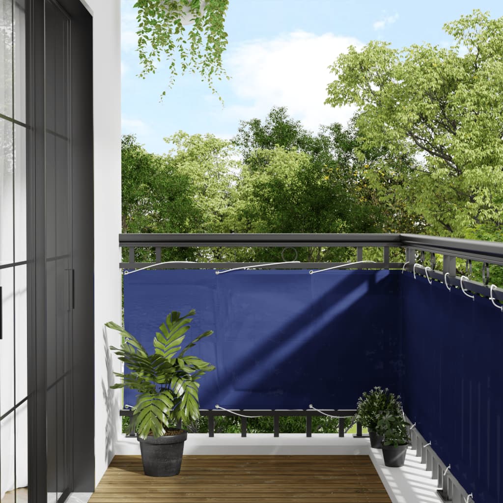 Balcony Screen Blue 75x700 cm 100% Polyester Oxford - The Home Maker