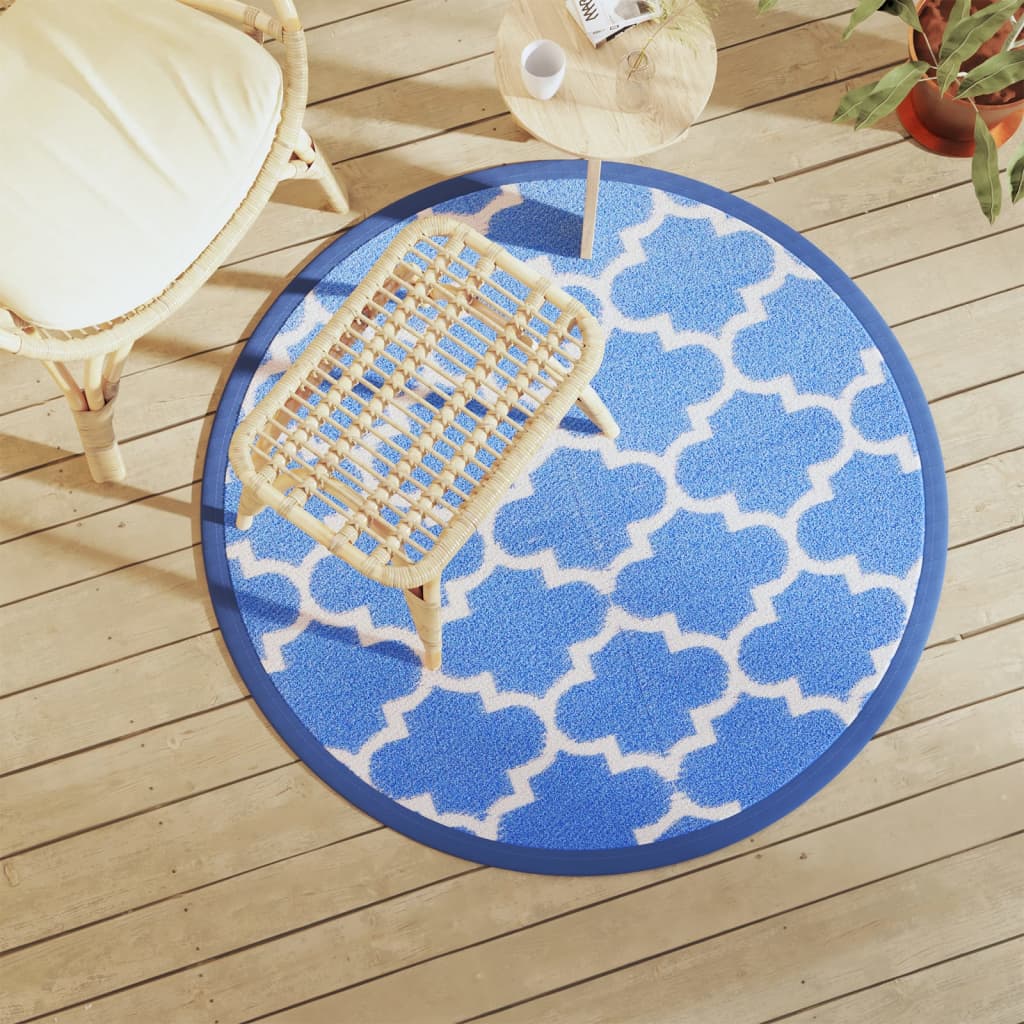Outdoor Carpet ARAKIL Blue 120 cm PP - Merkel Designers