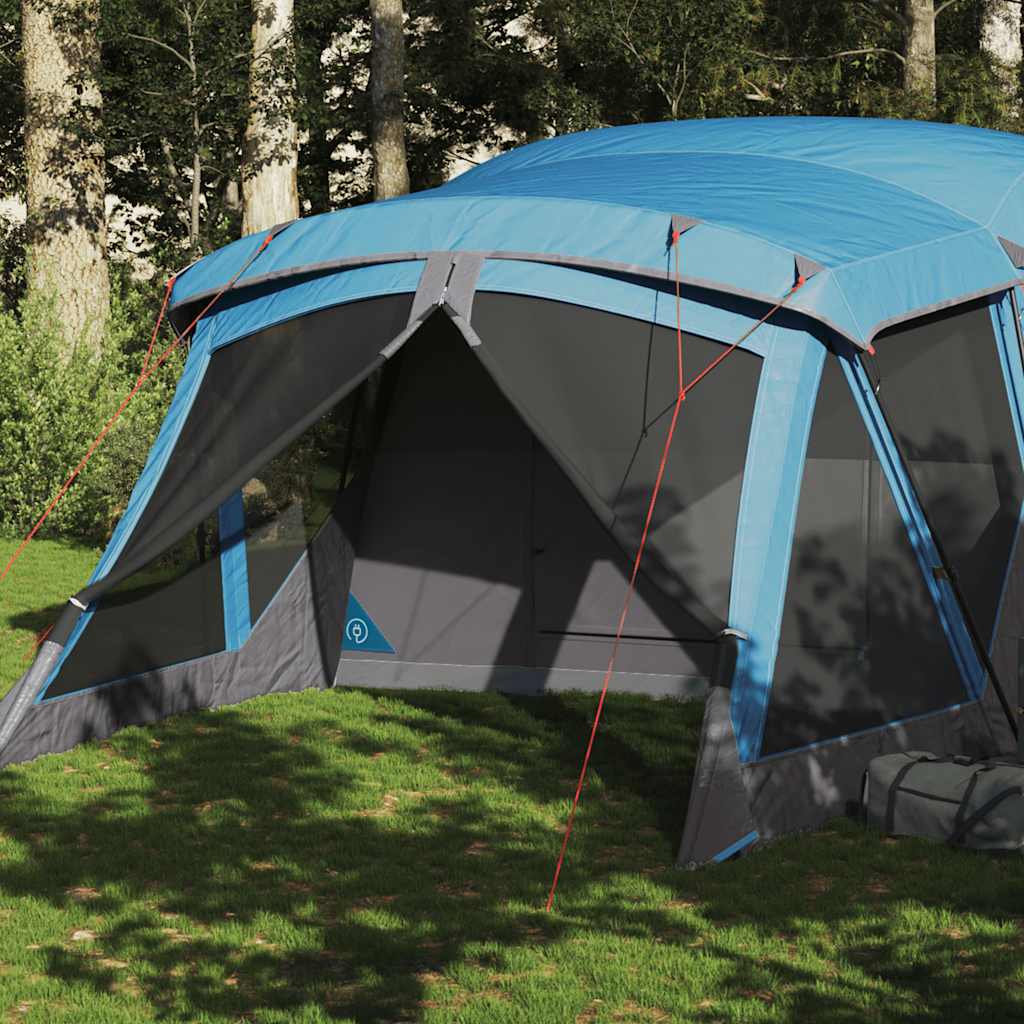 Camping Tent with Porch 4-Person Blue Waterproof - Charlotte Dunes
