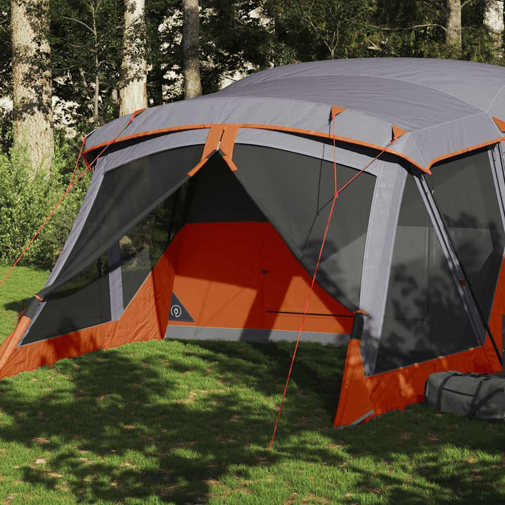Camping Tent with Porch 4-Person Orange Waterproof - Charlotte Dunes
