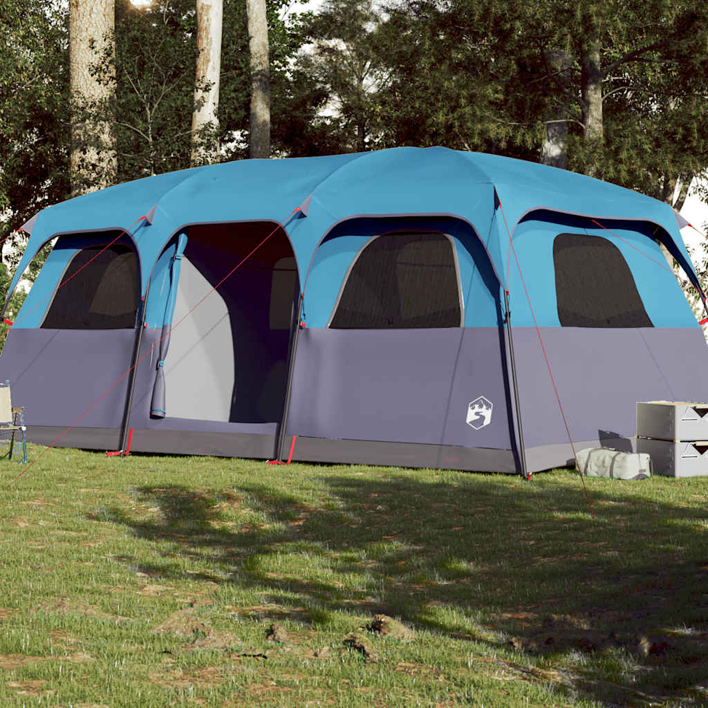Family Tent Cabin 9-Person Blue Waterproof - Charlotte Dunes