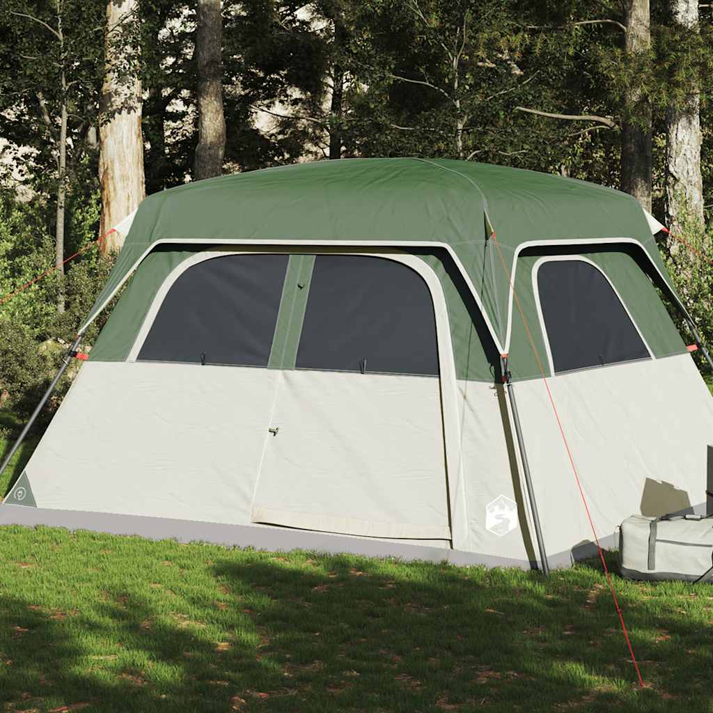 Family Tent Cabin 6-Person Green Waterproof - Design Hut
