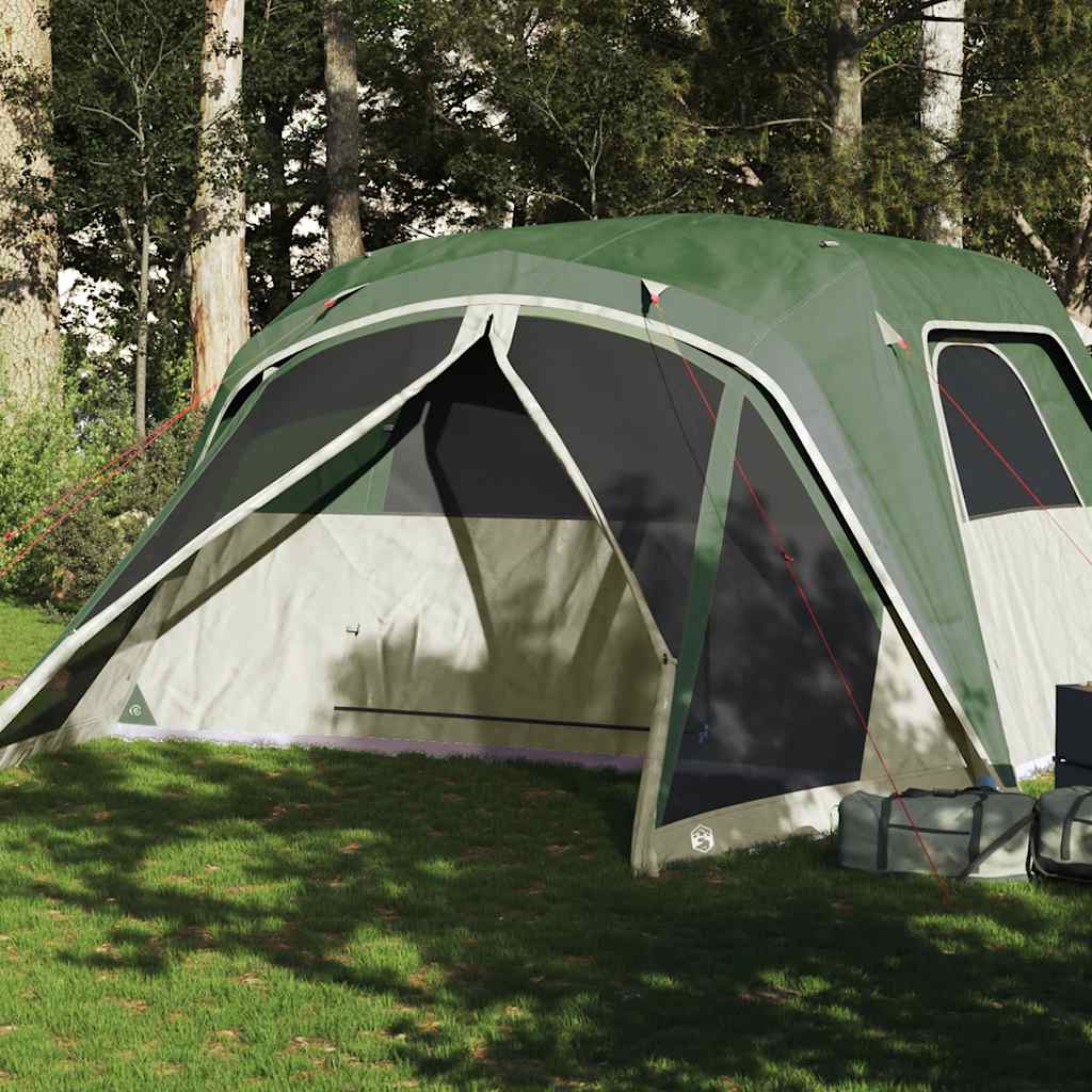 Family Tent with Porch 6-Person Green Waterproof - Charlotte Dunes