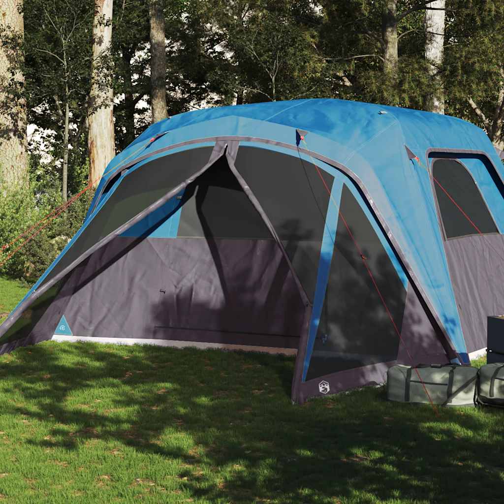 Family Tent with Porch 6-Person Blue Waterproof - Charlotte Dunes