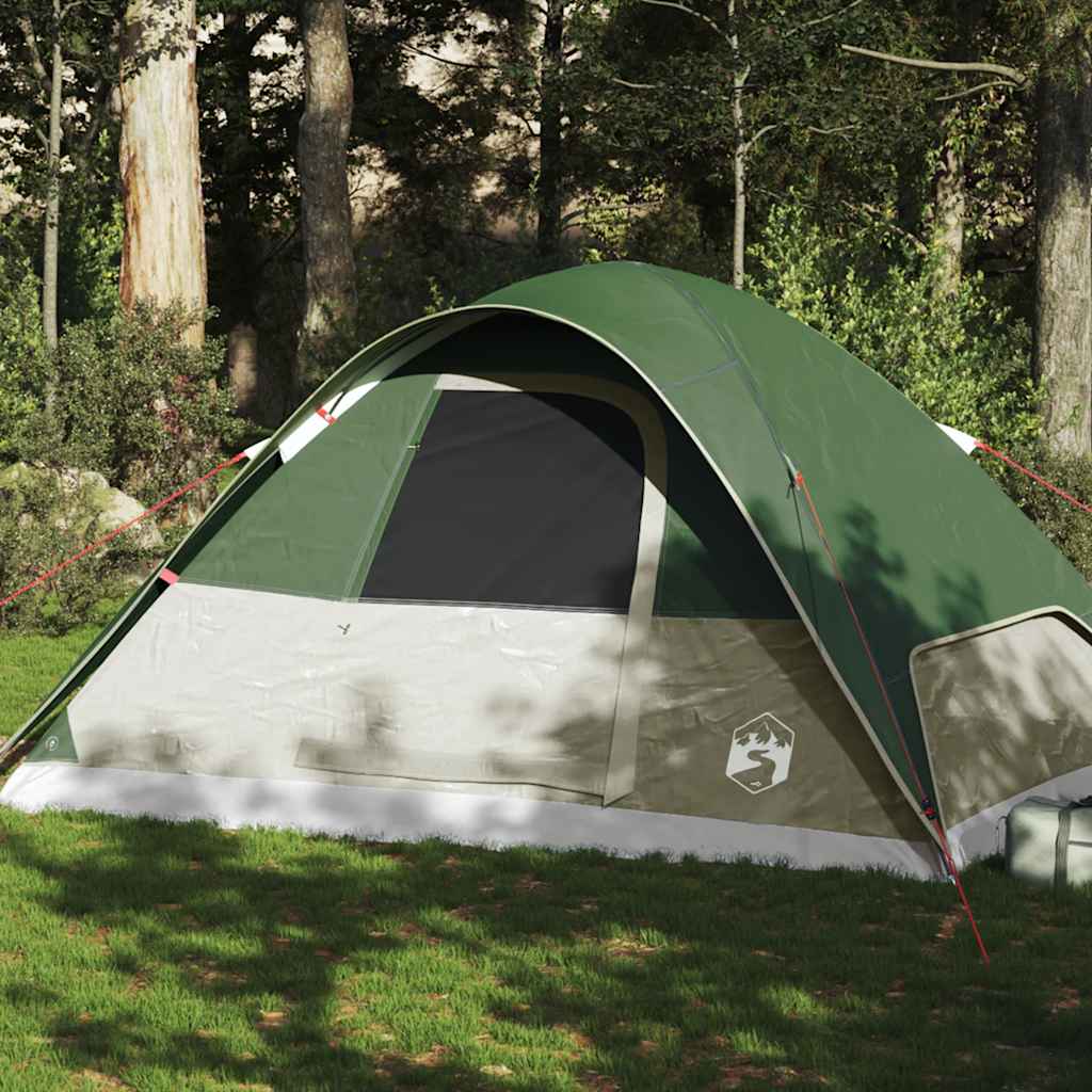 Family Tent Dome 6-Person Green Waterproof - vid-94551 - Charlotte Dunes