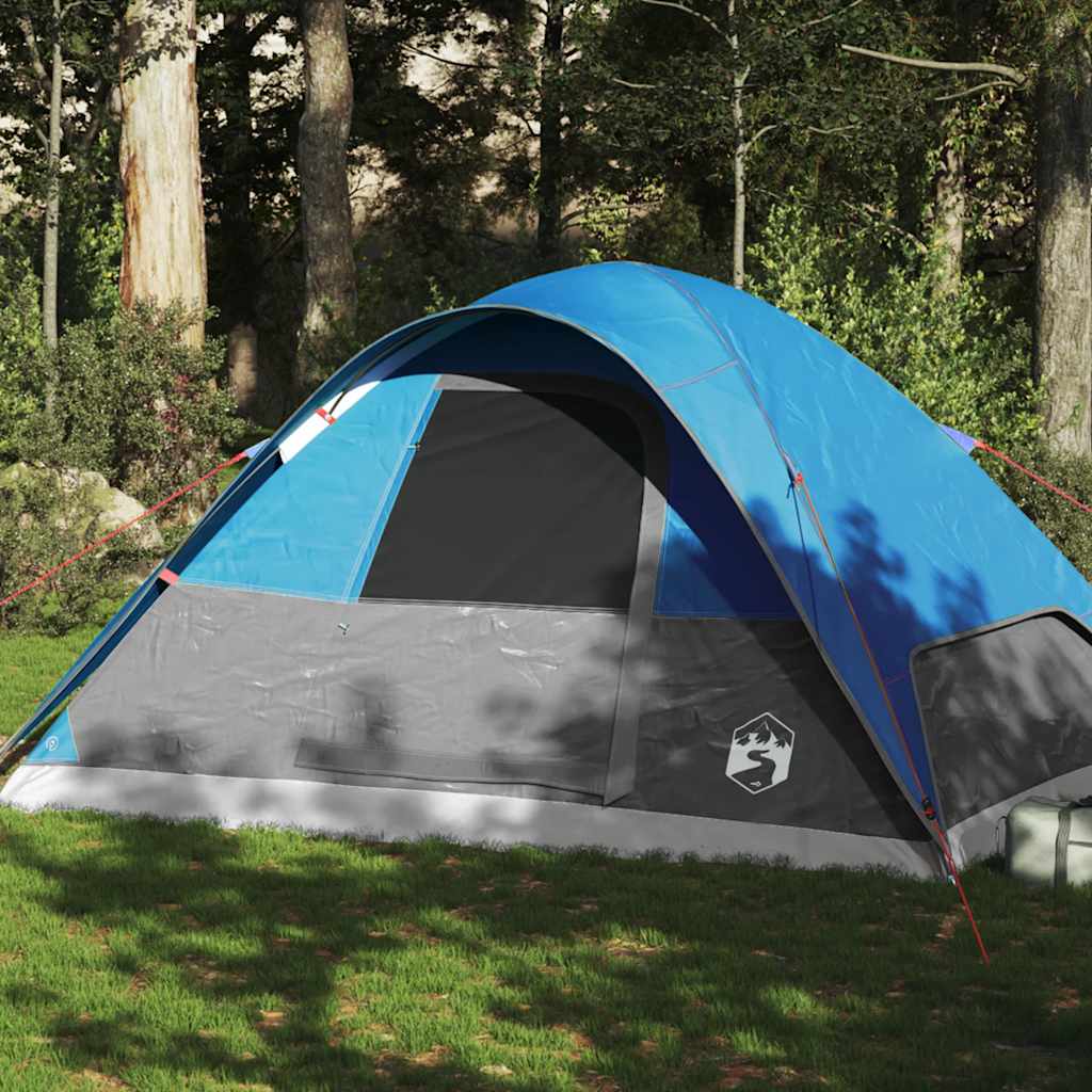 Family Tent Dome 6-Person Blue Waterproof - vid-94552 - Charlotte Dunes