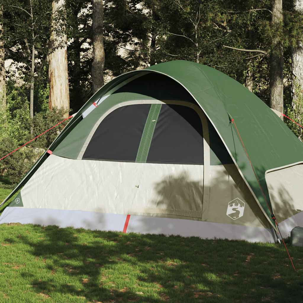 Family Tent Dome 6-Person Green Waterproof - vid-94555 - Charlotte Dunes
