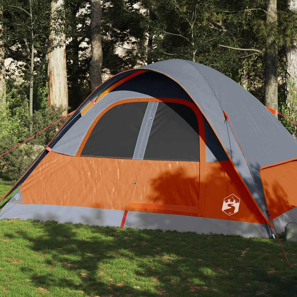 Family Tent Dome 6-Person Orange Waterproof - vid-94557 - Charlotte Dunes