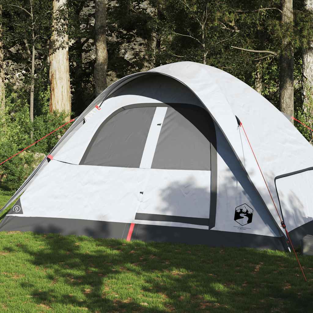 Family Tent Dome 6-Person White Blackout Fabric Waterproof - vid-94558 - Charlotte Dunes
