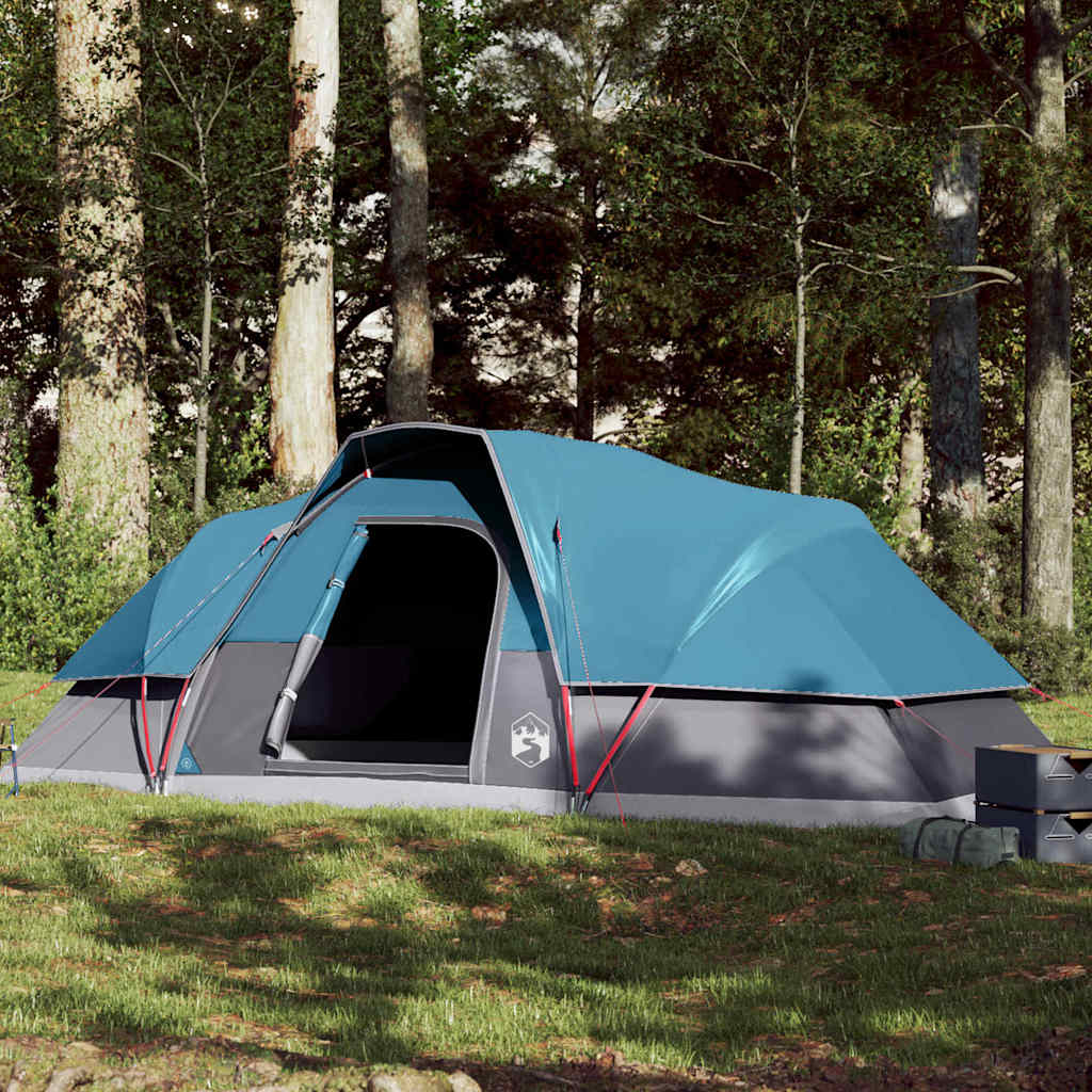 Family Tent Dome 9-Person Blue Waterproof - Merlin Deals