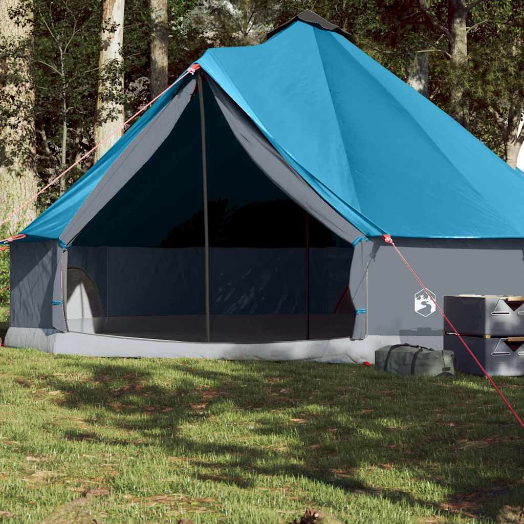 Family Tent Tipi 8-Person Blue Waterproof - Brittle & Co
