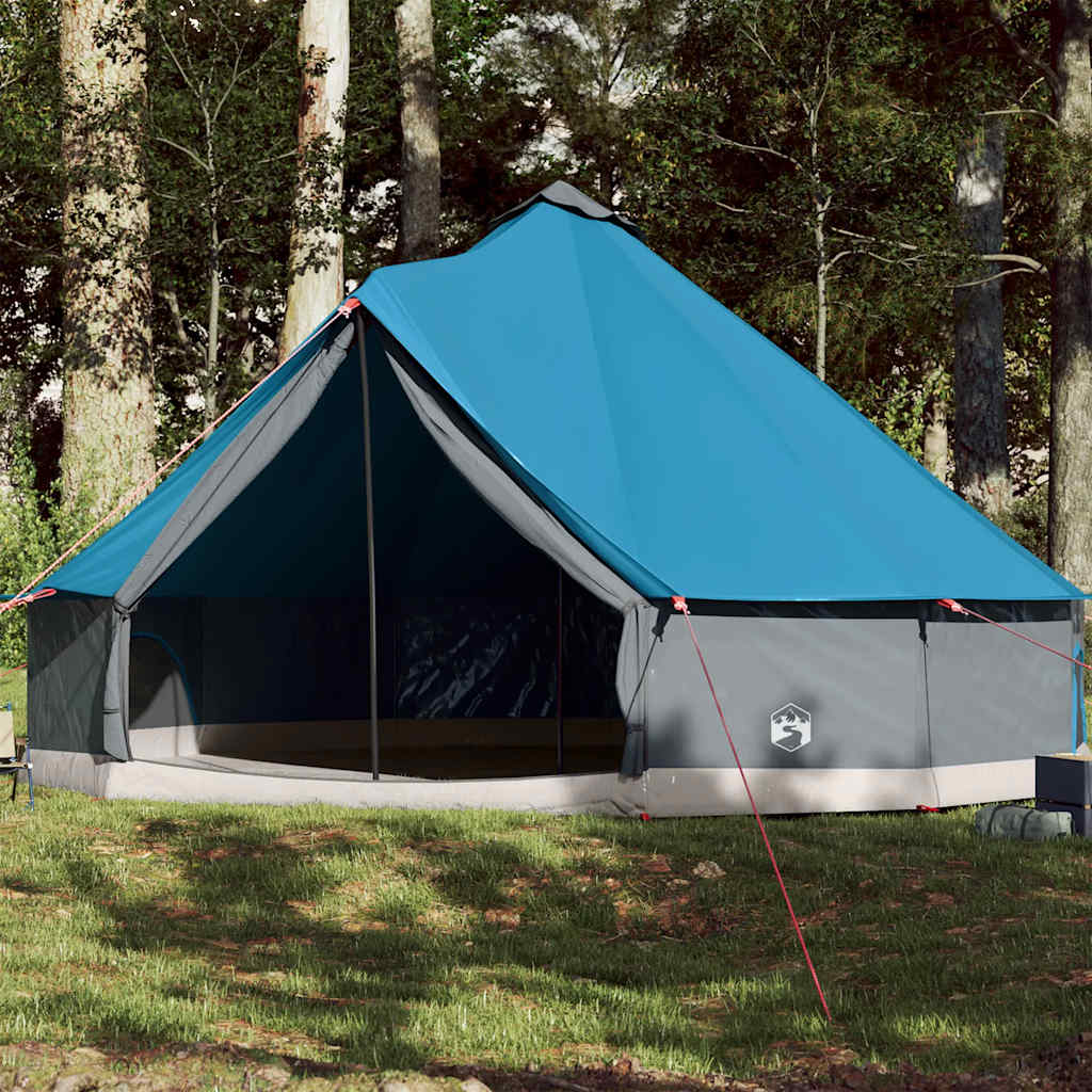 Family Tent Tipi 12-Person Blue Waterproof - Design Hut
