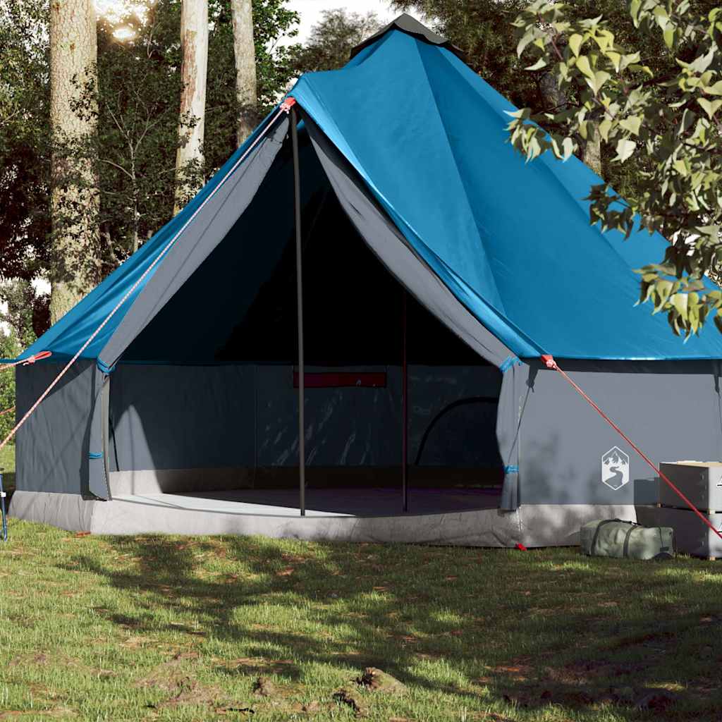 Family Tent Tipi 10-Person Blue Waterproof - Design Hut