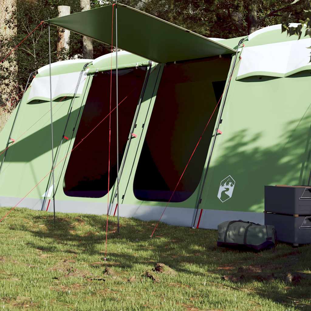 Family Tent Tunnel 10-Person Green Waterproof - Direct Imports