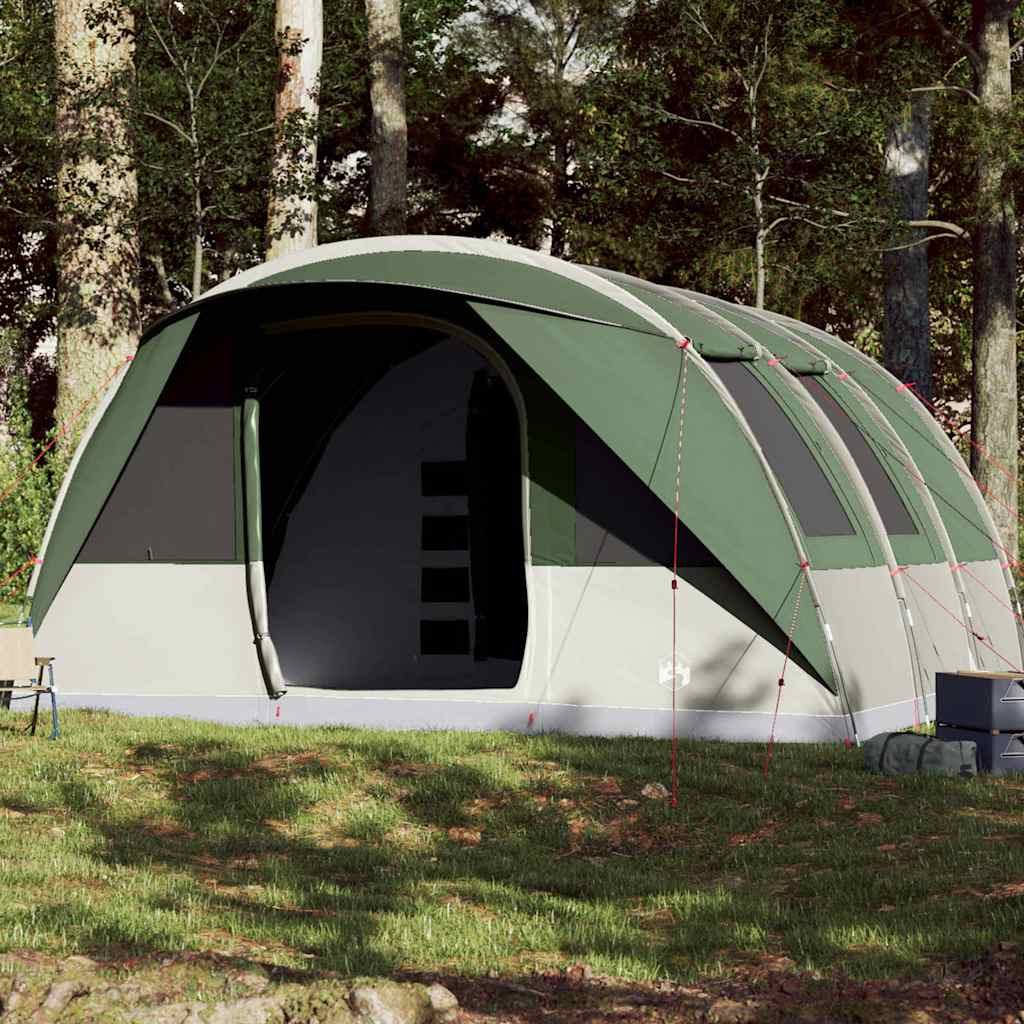 Family Tent Tunnel 7-Person Green Waterproof - Design Hut