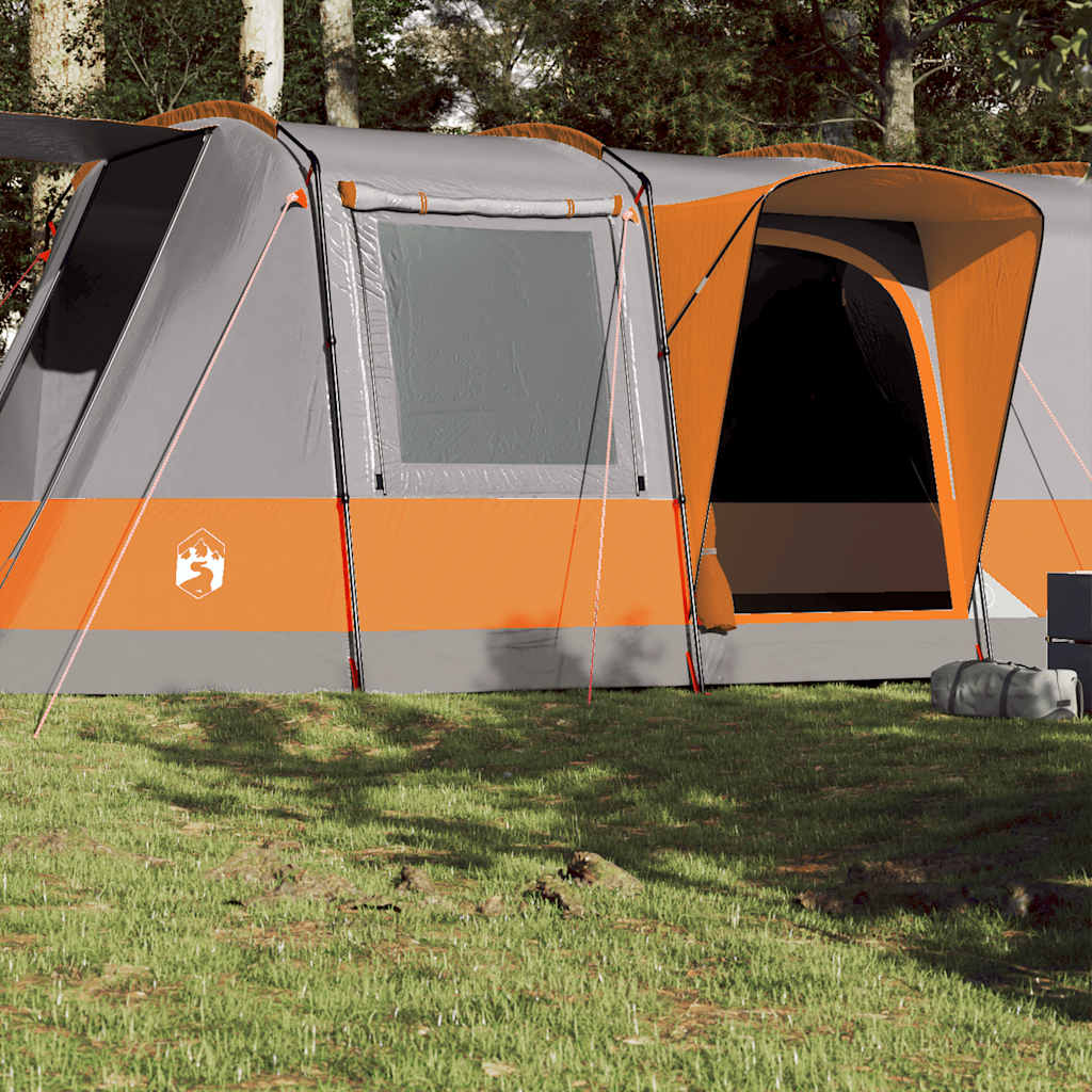 Camping Tent Tunnel 4-Person Grey and Orange Waterproof - Millennium Furniture