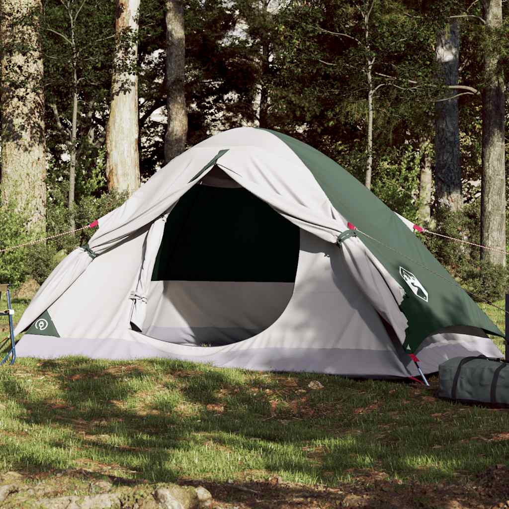 Camping Tent Dome 4-Person Green Waterproof - vid-94646 - Charlotte Dunes