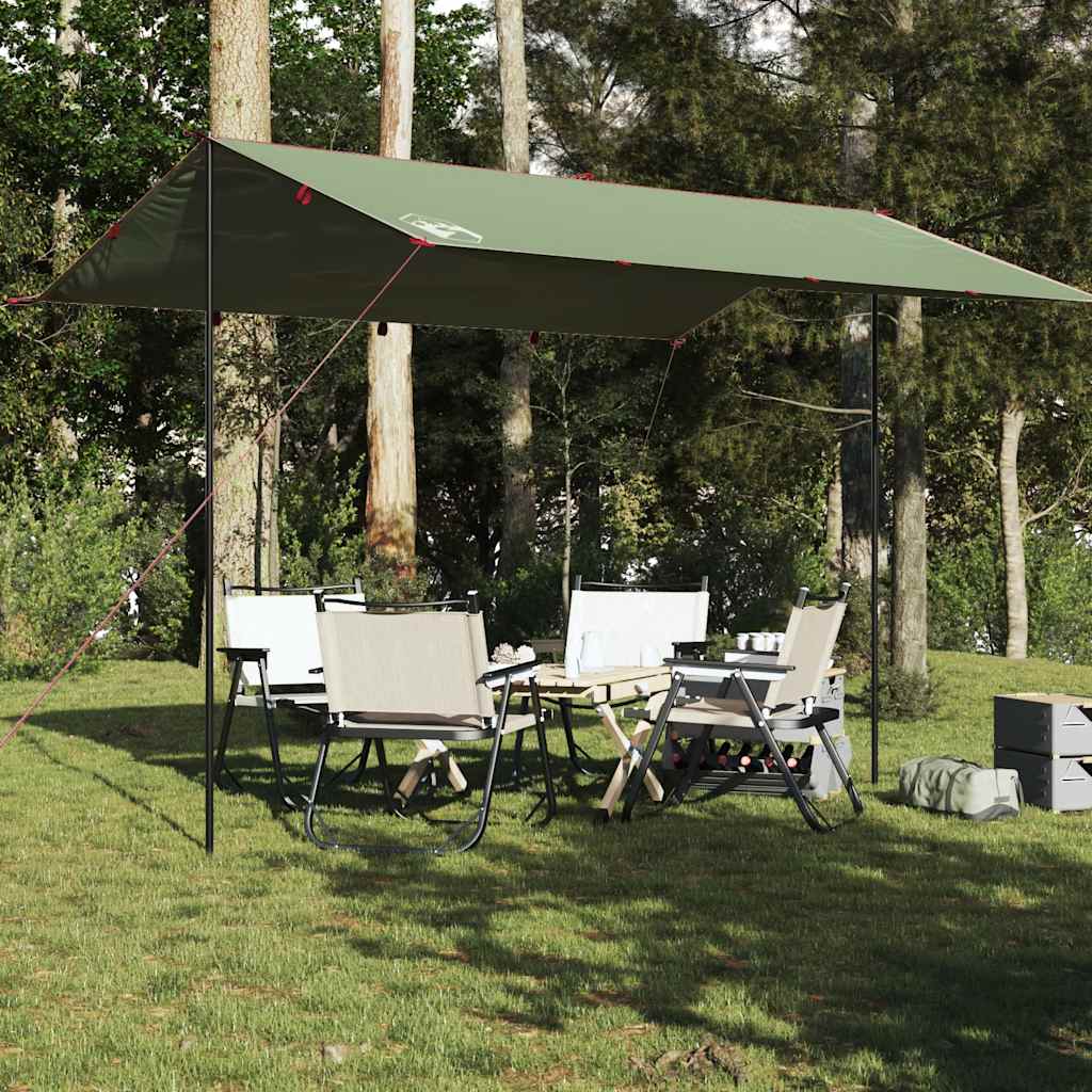 Camping Tarp Green 400x294 cm Waterproof - vid-94661 - All Things Good