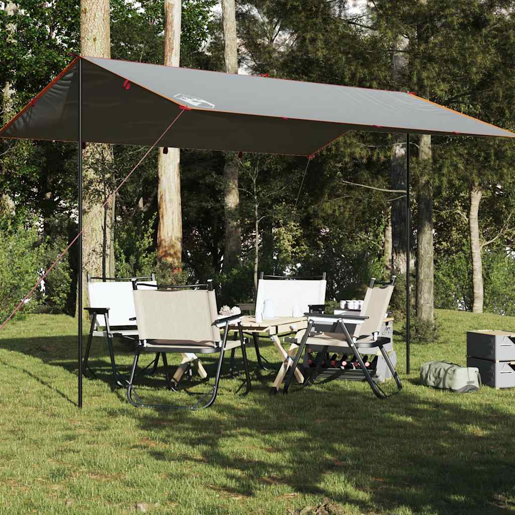 Camping Tarp Grey and Orange 400x294 cm Waterproof - All Things Good