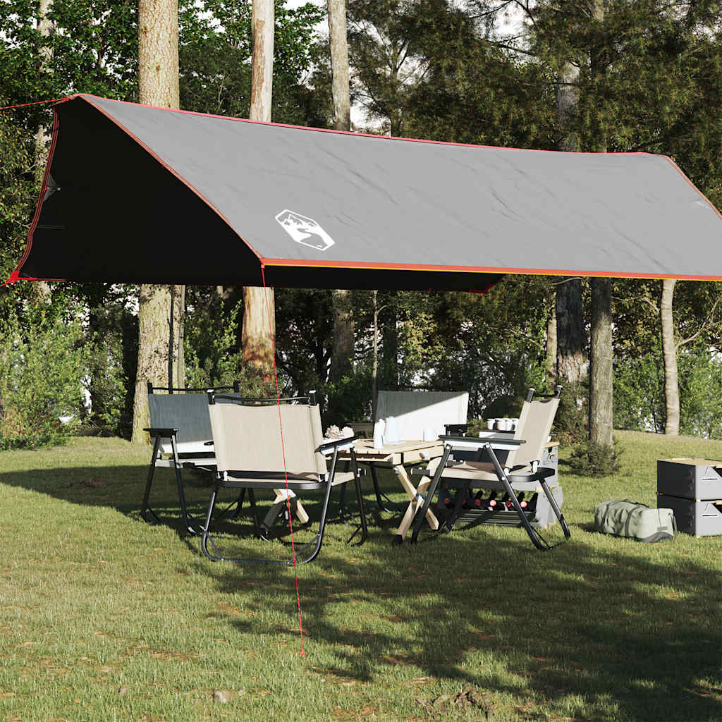 Camping Tarp Grey and Orange 500x294 cm Waterproof - vid-94672 - All Things Good