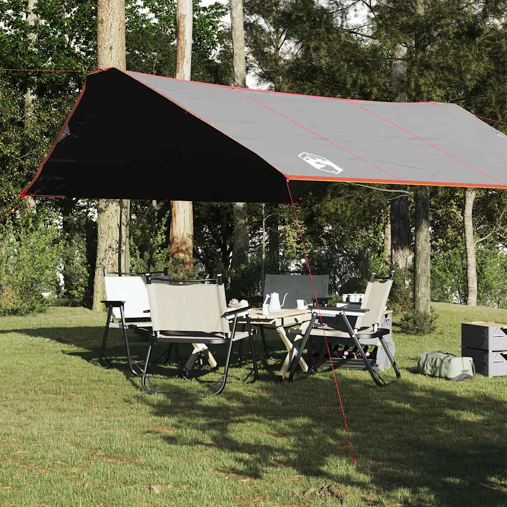 Camping Tarp Grey and Orange 420x440 cm Waterproof - vid-94678 - Casper Homes