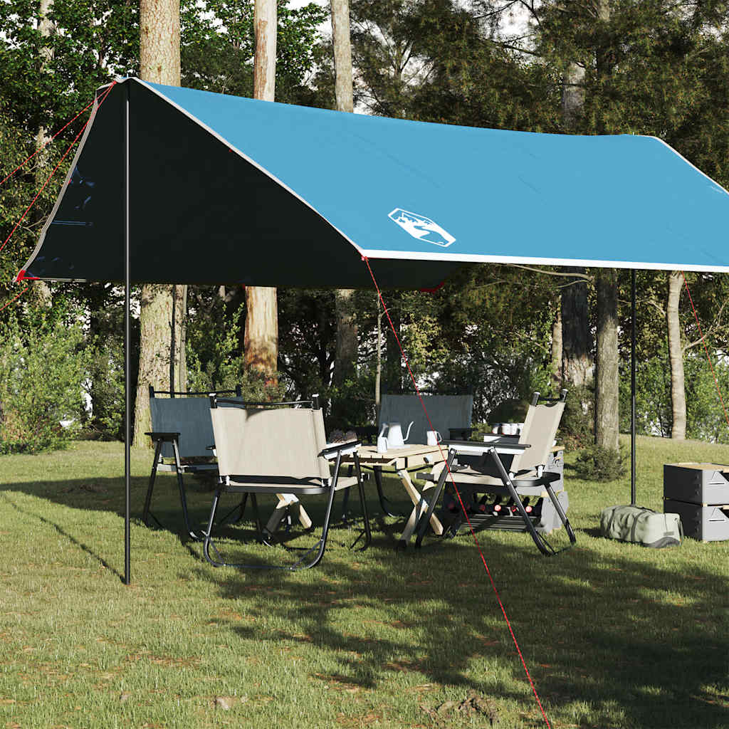 Camping Tarp Blue 430x380x210 cm Waterproof - vid-94680 - Charlotte Dunes
