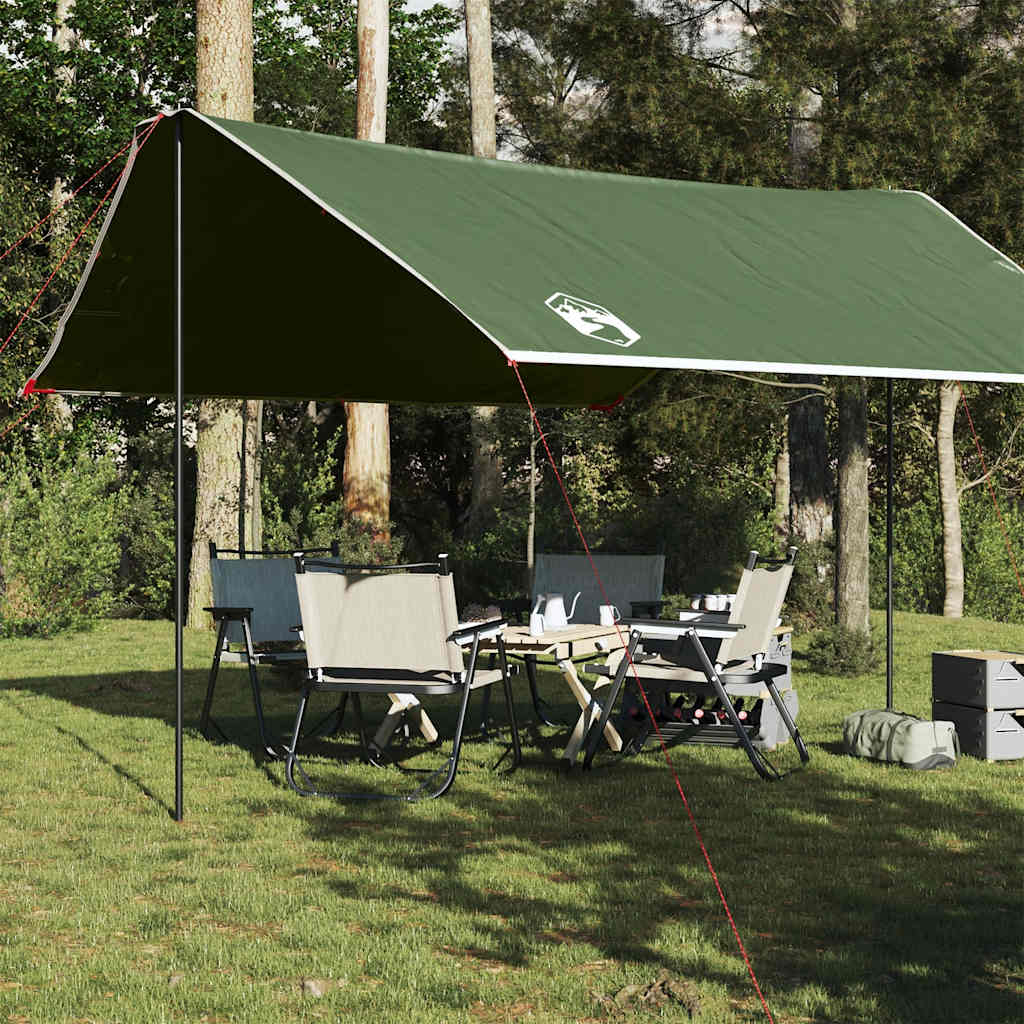 Camping Tarp Green 430x380x210 cm Waterproof - vid-94682 - Charlotte Dunes