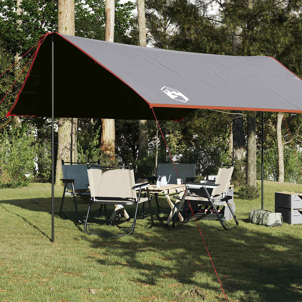 Camping Tarp Orange 430x380x210 cm Waterproof - vid-94684 - Charlotte Dunes