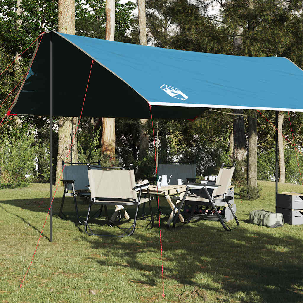 Camping Tarp Blue 460x305x210 cm Waterproof - vid-94686 - Charlotte Dunes