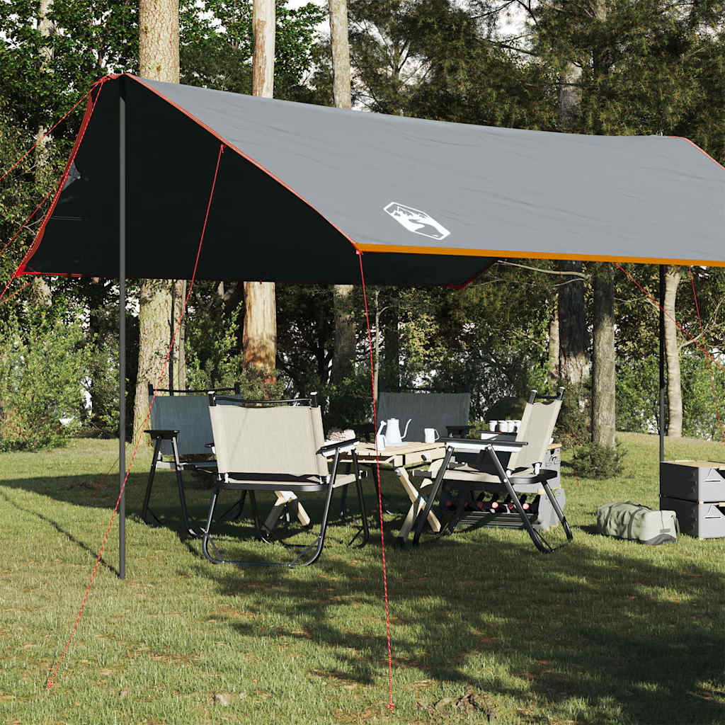 Camping Tarp Orange 460x305x210 cm Waterproof - vid-94687 - Charlotte Dunes