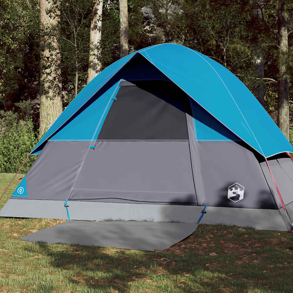 Camping Tent Dome 3-Person Blue Waterproof - Charlotte Dunes