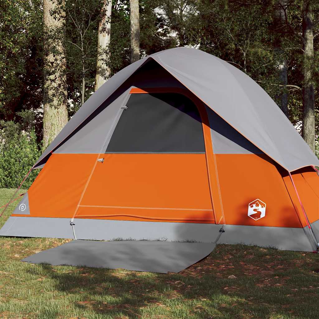Camping Tent Dome 3-Person Orange Waterproof - Charlotte Dunes