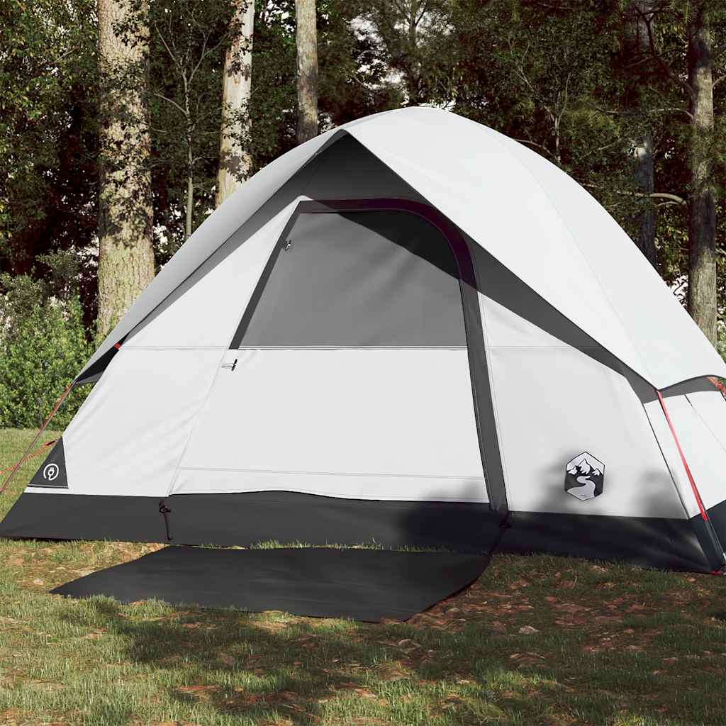 Camping Tent Dome 3-Person White Blackout Fabric Waterproof - Charlotte Dunes